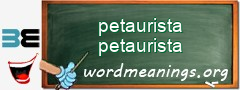 WordMeaning blackboard for petaurista petaurista